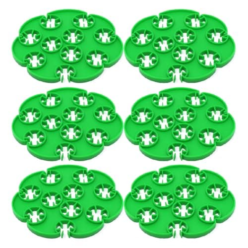 Image of Wigwam Cane Grips for Climbing Plants – 10-Hole Bamboo Stick Holders for Sweet Peas, Beans, Tomato, Cucumber – Reusable Plastic Garden Plant Support Rings for Trellis and Teepee Frames (Pack of 6)