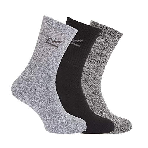 Image of Regatta Mens 3 Socks/Box Warm Long Ankle Support Socks - Grey Marl, Sgl RMH018 906000