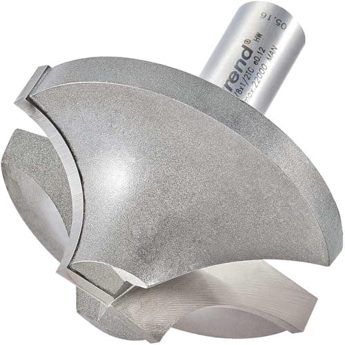 Image of Trend Professional Ovolo/Rounding Over Router Cutter, 20mm Radius, 1/2 Inch Shank, 60mm Cut Diameter & 27mm Cut Length, Tungsten Carbide Tipped, 7/8X1/2TC