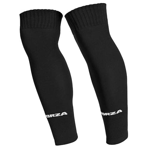 Image of FORZA Goalkeeper Pre-Cut Socks | Ultimate Comfort Football Socks for Optimal Performance - Available in 3 Sizes and 4 Colours (L/XL (UK 8-12), Black)