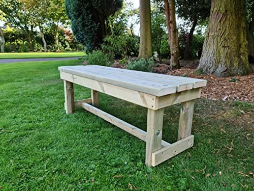 Image of Churnet Valley Garden bench, Wooden Handy Bench, Outdoor Bench, 120cm Long Garden Bench