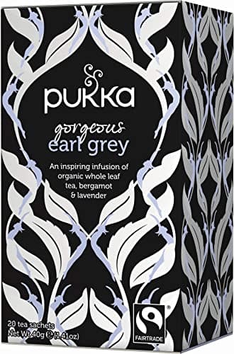 Image of Pukka Herbs | Gorgeous Earl Grey | Organic Black Tea Infused With Dunsadle & Lavender | One Cup | 3 Packs | 60 Plant Based Biodegradable Tea Bags