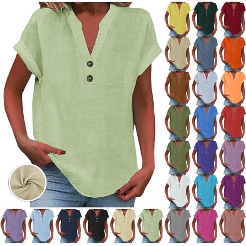 Image of Yinguo tie Front Blouse, Tunic Tops for Women UK Plus Size, Sparkly Tops for Women UK, Woman t-Shirt, Ladies Casual Jackets, no Iron Shirt Women, Italian Clothes, Turquoise Tops for Women 3