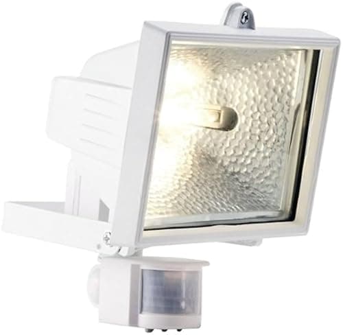 Image of Power Master Eco Halogen S5890 400W Floodlight with PIR, 12m Range, 180 Degree PIR, IP44 White