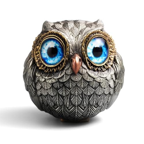 Image of Cyleibe Owl Beads Pandant, The Felt Lucky Owl Ornament Decoration for Home Office Store Garage Decor, The Wise Watcher Owl Figurines Birthday Gift