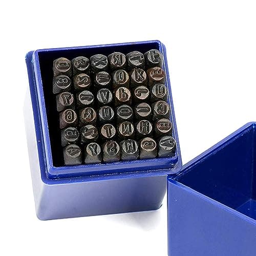 Image of FreeTec 36 pieces Number and Letter Stamp Set, 3mm A-Z & 0-9 Alphabet Number Punch Stamp Tool for Wood Leather Plastic Metal Copper DIY