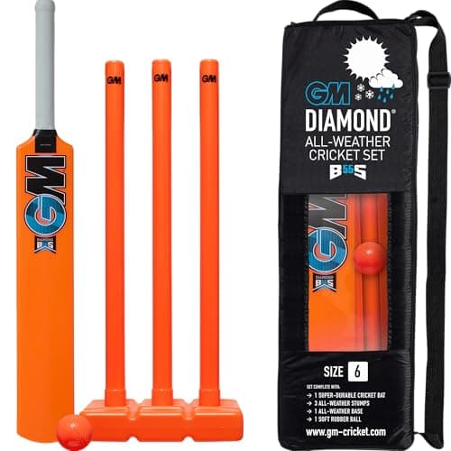 Image of Gunn & Moore Unisex Youth Ben Stokes Cricket Bat Stumps Set, Diamond, Age 4-8 Years UK