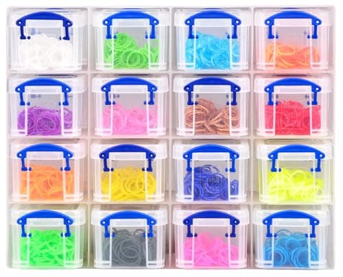 Image of Really Useful Box 16 x 0.14 Litre Plastic Organiser Storage Set