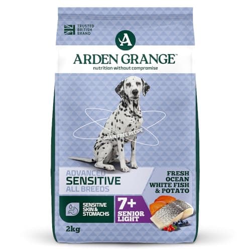 Image of Arden Grange Sensitive Light/Senior Dry Dog Food, Clear, 2 kg (Pack of 1)