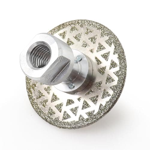 Image of 2.5 Inch Electroplated Diamond Brazed Small Saw Blade with Flange - with Cutting/Grinding/Polishing/Engraving for Ceramic, Marble, Granite, Tile & Other Stone Materials-2Pcs