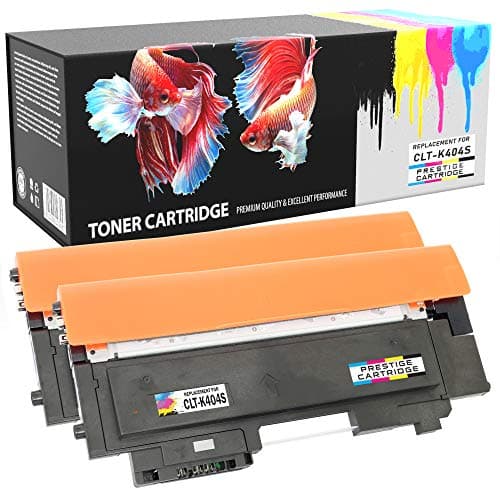 Image of Prestige Cartridge CLT-K404S Black Toner Cartridges Compatible with Samsung Xpress SL-C430 C430W SL-C480 C480FN C480FW C480W | Pack of 2