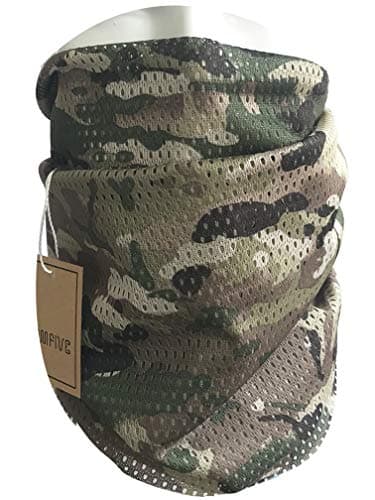 Image of QMFIVE Tactical Camouflage Scarf, Men and Women Multi-purpose Military Headband Style Head Wrap Face Mesh Neckerchief,MC,150 x 40cm / ~50 x 13 inch
