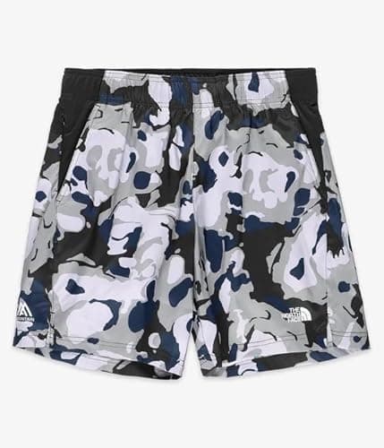 Image of The North Face Men's Mountain 24/7 7In AOP Reg Shorts, TNF Black Light Show, XXL