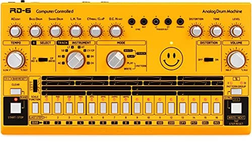 Image of Behringer RD-6-AM Analog Drum Machine and Mini Synthesizer with 8 Classic Sounds, 16-Step Sequencer, Distortion Effects, and USB MIDI for Electronic Drums and Beat Box Instrument Creators