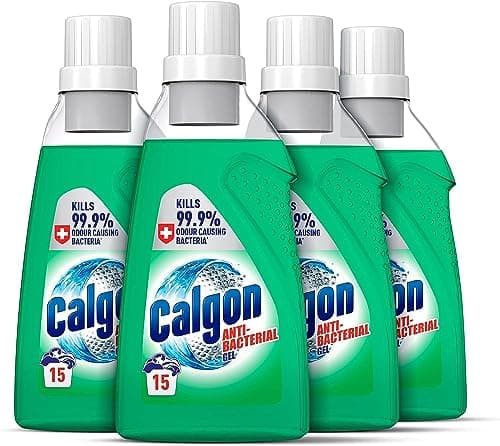 Image of Calgon Antibacterial Washing Machine Cleaner and Limescale Remover, Water Softener Gel, Helps to Maintain your Washing Machine, 750ml, Pack of 4