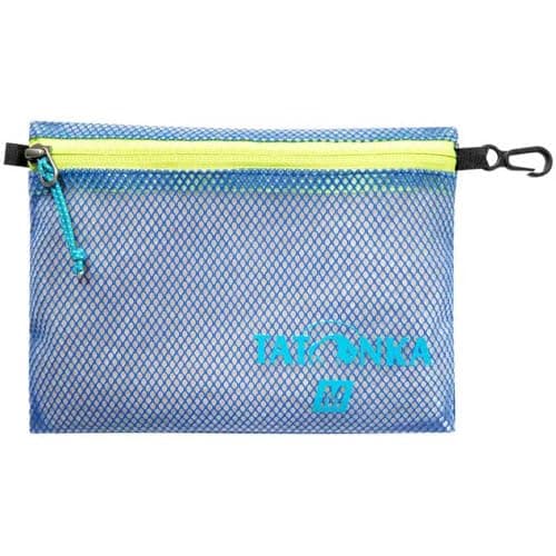 Image of Tatonka Zip Pouch - Flat Storage and Document Bag in Various Sizes and as a Set - Transparent, Waterproof and Robust, Blue, M (20 x 15 cm)