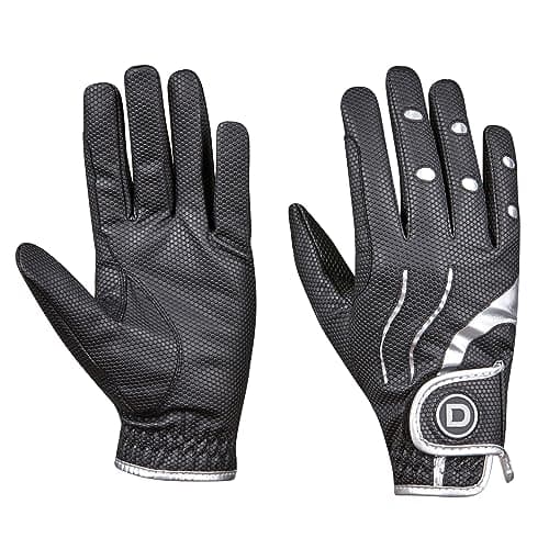 Image of Dublin Pro Everyday Riding Gloves (M) (Black/Silver)