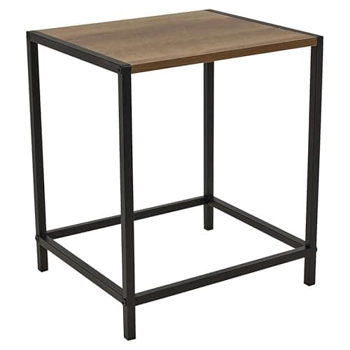 Image of URBNLIVING Small Industrial Nesting Side Table Wood & Metal Design, Durable MDF Top, Sturdy Frame, Space-Saving & Versatile for Living Room, Bedroom, or Office, Modern & Stylish Accent Furniture