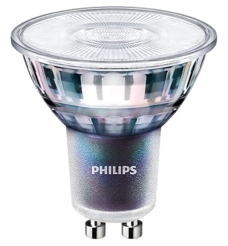 Image of Master MAS LED ExpertColor GU10 Dimmable LED Bulb 3.9W (35W Equivalent), Cool White 4000K, CRI 97, 300 lm, 36° Beam Angle, 40,000h Lifespan, Clear Glass PAR16 Accent Light