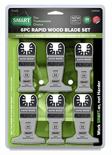 Image of SMART Rapid Wooden Blade Set - Pack of 6 (32 mm & 63 mm) - Trade Series - Universal Fit - High Quality - Super Fast Cutting of Wood