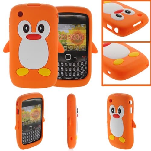Image of Cute Orange Penguin Style Silicone Case Cove For Blackberry Curve 8520 8530 9300 9330 3G