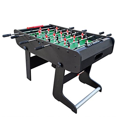 Image of VIAVITO FT100X 4ft Folding Football Table Kids Adults Family Home Indoor Soccer Portable Foosball Arcade Interactive Classic Game Table, Accessories Included, Balls, Easy Grip Rods
