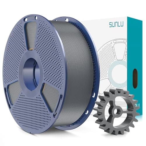 Image of SUNLU PLA+2.0 3D Printer Filament, Upgrade PLA+ 1.75mm, Tougher and Stronger, Neatly Wound, Dimensional Accuracy +/-0.02mm, 1KG Spool(2.2lbs), Grey