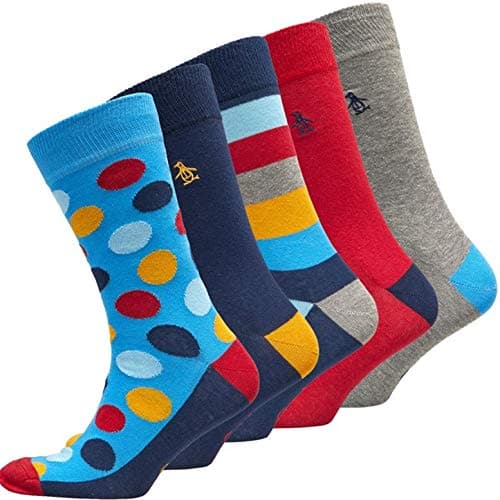 Image of Original Penguin Mens 5 Pack Socks One Size UK 7-11 EU 41-46