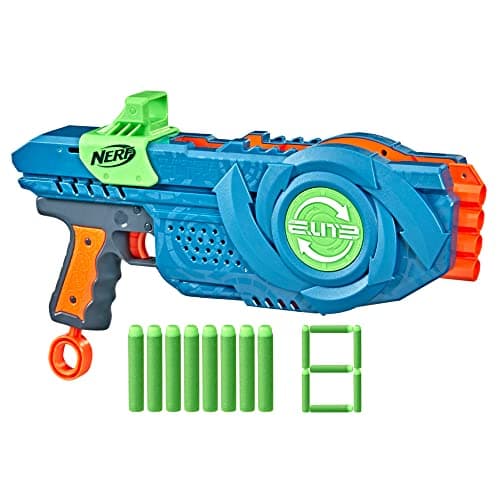 Image of Nerf Elite 2.0 Flipshots Flip-8 Blaster, 8 Dart Barrels Flip to Double Your Firepower, 8-Dart Capacity, 8 Nerf Darts, F2549