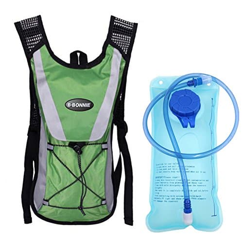 Image of Monvecle Hydration Pack Water Rucksack Backpack Bladder Bag Cycling Bicycle Bike/Hiking Climbing Pouch + 2L Hydration Bladder Green