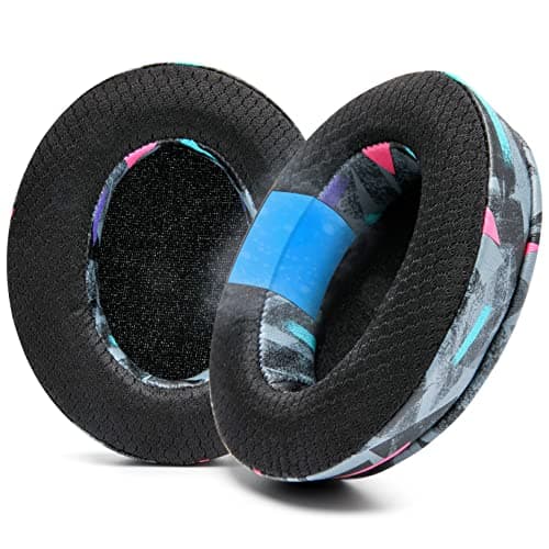 Image of WC Freeze for Arctis Nova - Hybrid Fabric Cooling Gel Replacement Earpads for Arctis Nova Pro Wired, Nova 7, 5, 4, 3, 1 - Made by Wicked Cushions (Does Not Fit Nova Pro Wireless) | 90's Black