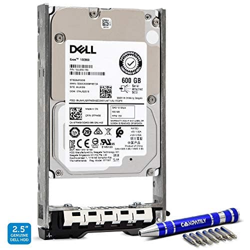 Image of Dell HDD 400-AJPD Replacement for PowerEdge Servers | 1.2TB 10K SAS 12Gb/s 2.5-Inch | Internal Enterprise Hard Drive in G13 Tray Bundle with Compatily Screwdriver Carrier Install Kit
