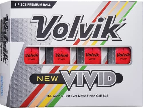 Image of Volvik Vivid Focus Golf Balls: Matte Pink, Dozen