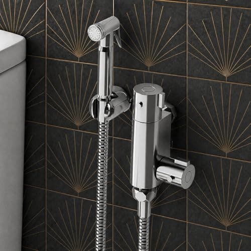 Image of Douche Valve Thermostatic with Spray Kit Chrome Muslim Shower
