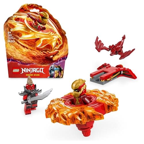 Image of LEGO NINJAGO Kai’s Dragon Spinjitzu Spinner with 2 Minifigures & Flying Elements - Ninja Building Toy for 6+ Year Old Boys & Girls - Small Gift Idea - 71823