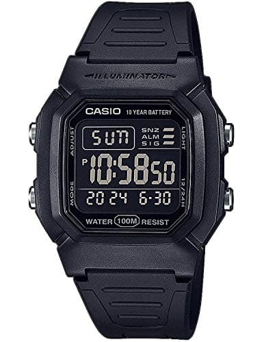 Image of Casio Men's Digital Quartz Watch with Plastic Strap W-800H-1BVES