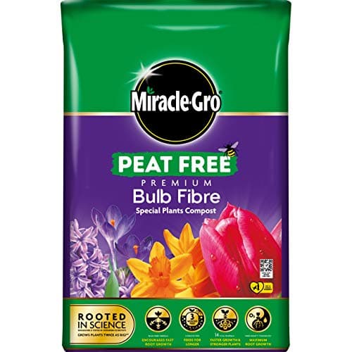 Image of Miracle-Gro 119785 Premium Bulb Fibre Compost, PEAT FREE, 20 Litre Bag, (New 2020 Range), Purple