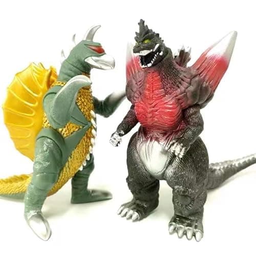 Image of Godzill Toys The King of Monster Toys Movable Joint Action Figures, Mini Dinosaur Playsets Kids Birthday Gifts Cake Toppers Pack (Space King&gigan)