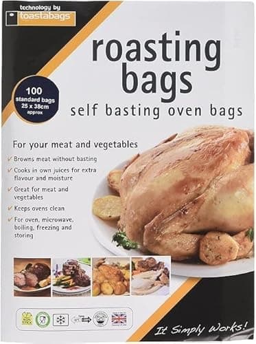 Image of Toastabags Roasting Bags, 25 x 38 cm Standard (Pack of 100), Transparent