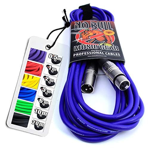 Image of No Bull Nordell Music Gear' Premium XLR Cable (Purple, 6m): Achieve a Clearer Audio Signal with Balanced Male to Female Microphone Lead, plus Cable Tie