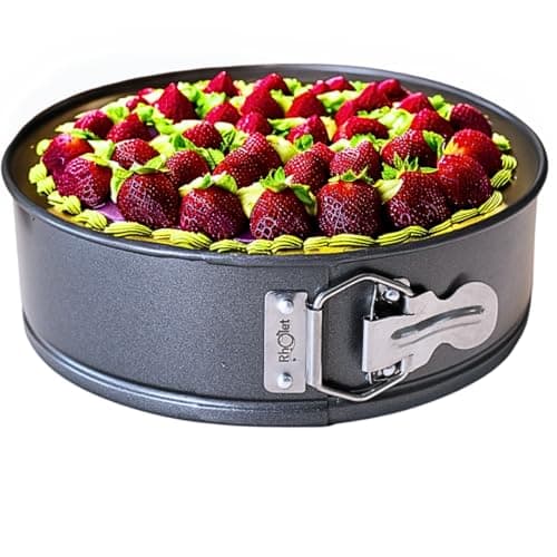 Image of RHOLET 6 inch Cake tin for Baking, 15cm Springform Baking Tin for Cheesecake, Non-Stick Deep Round Cake Pans, Bakeware, Unique Rhombus Design-Oven Safe, Home and Kitchen