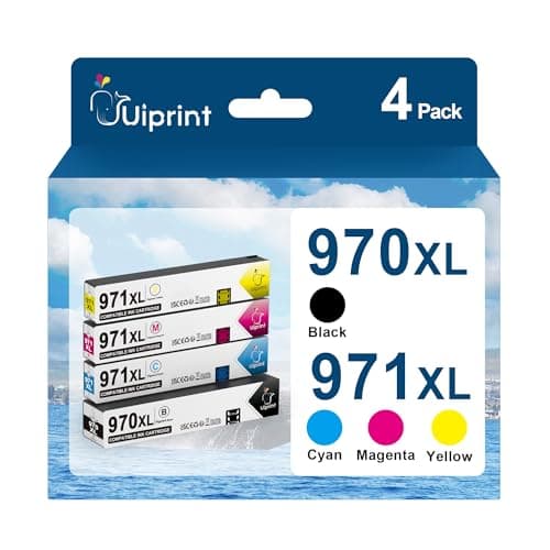 Image of Uiprint 970XL 971XL Ink Cartridge Compatible with HP 970 971 XL Officejet Pro X476dw X451dw X551dw X576dw X476 X451 X551 X576 476dw 451dw 551dw 576dw(4-Pack)