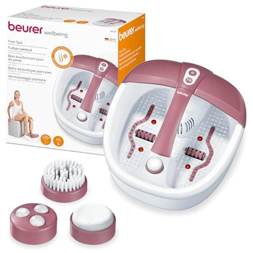 Image of Beurer FB 35 foot spa bath with vibration & bubble massage, incl. 3 interchangeable pedicure attachments, water temperature control, infrared light points & option for aromatherapy, up to shoe size 44