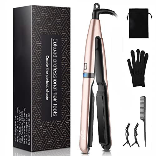 Image of Culwad Hair Straightener, Professional Ceramic Flat Iron for Hair and LCD Digital Display with Adjustable Temp (160℃-230℃) Straightner Iron, Dual Voltage