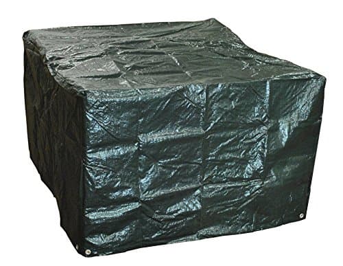 Image of Selections Waterproof 4 Seater Garden Cube Rattan Furniture Cover in Green (1.2m)