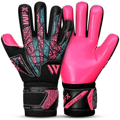 Image of WFX Professional Goalkeeper Gloves for Kids, Youth, Adult, Men, Strong Grip Palm Finger Protection Football Soccer Goalie Gloves with Dumbo Latex 4+3mm Wrist Support