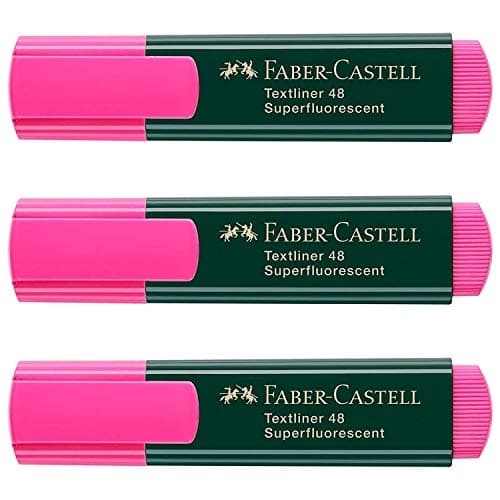Image of Faber-Castell Highlighters Pack of 3 "Textliner 48 REFILL, Hot Pink