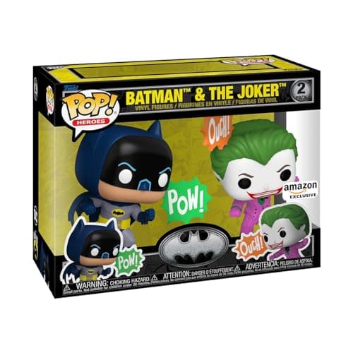 Image of Funko Pop! Heroes: Batman 85th - Joker/Batman 2pk - DC Comics - Amazon Exclusive - Collectable Vinyl Figure - Gift Idea - Official Merchandise - Toys for Kids & Adults - Comic Books Fans