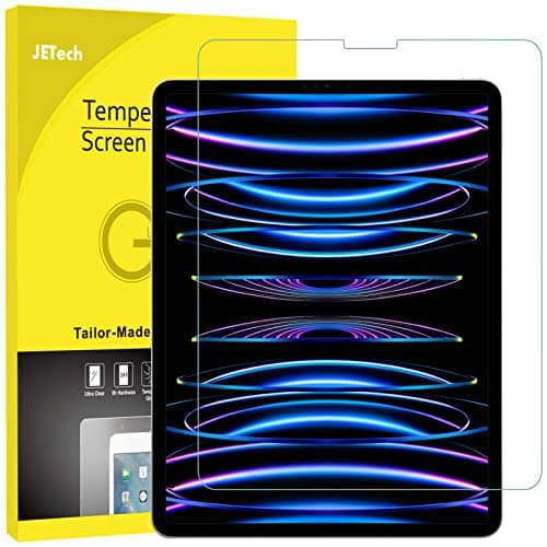 Image of JETech Screen Protector for iPad Pro 12.9 Inch 2022/2021/2020/2018 (6th/5th/4th/3rd) Model, Face ID Compatible, 9H Tempered Glass Film, 1-Pack