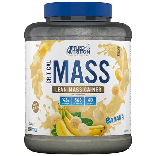 Image of Applied Nutrition Critical Mass Professional - Weight Gain Protein Powder, High Calorie Weight Gainer, Lean Mass (2.4kg - 16 Servings) (Banana)